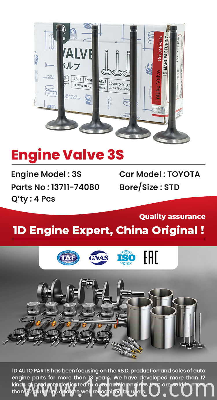 Engine Valve for TOYOTA 3S